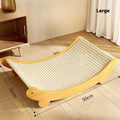 Sisal Blanket Cat Scratch Board – Curved Wooden Scratcher for Healthy Claws