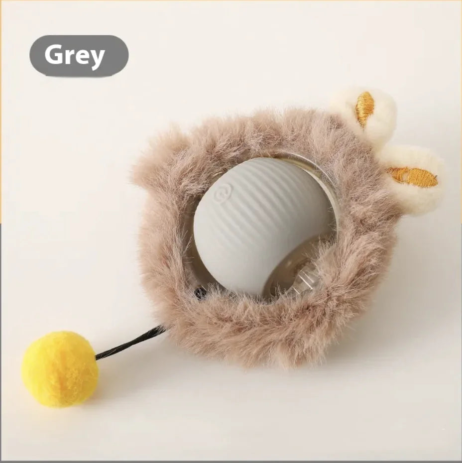 Self-Rolling Plush Cat Toy Ball – Automatic Motion Interactive Chase Toy
