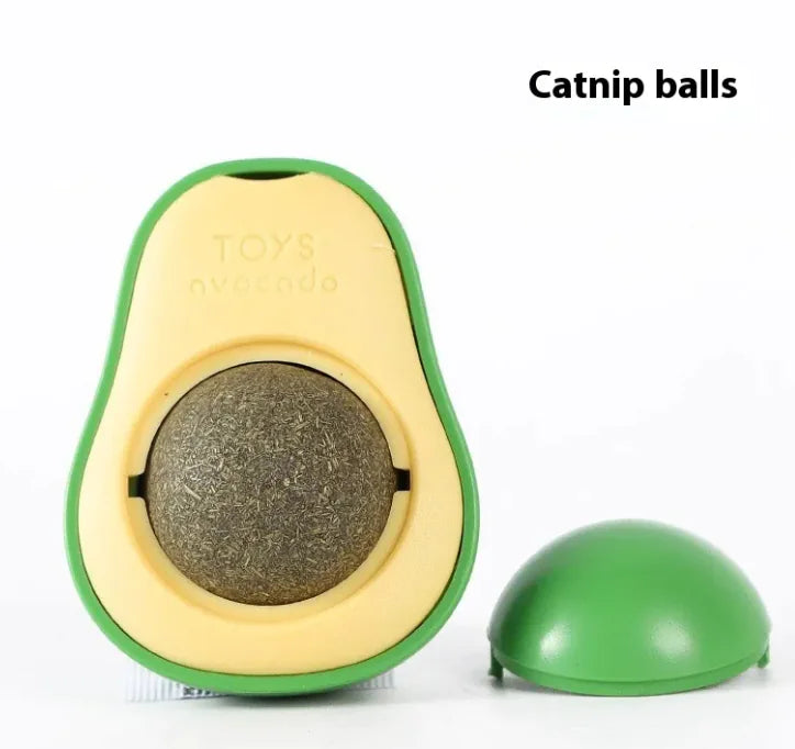 Catnip Ball Cat Toy with Wall Mount – Self-Play Licking & Enrichment Toy
