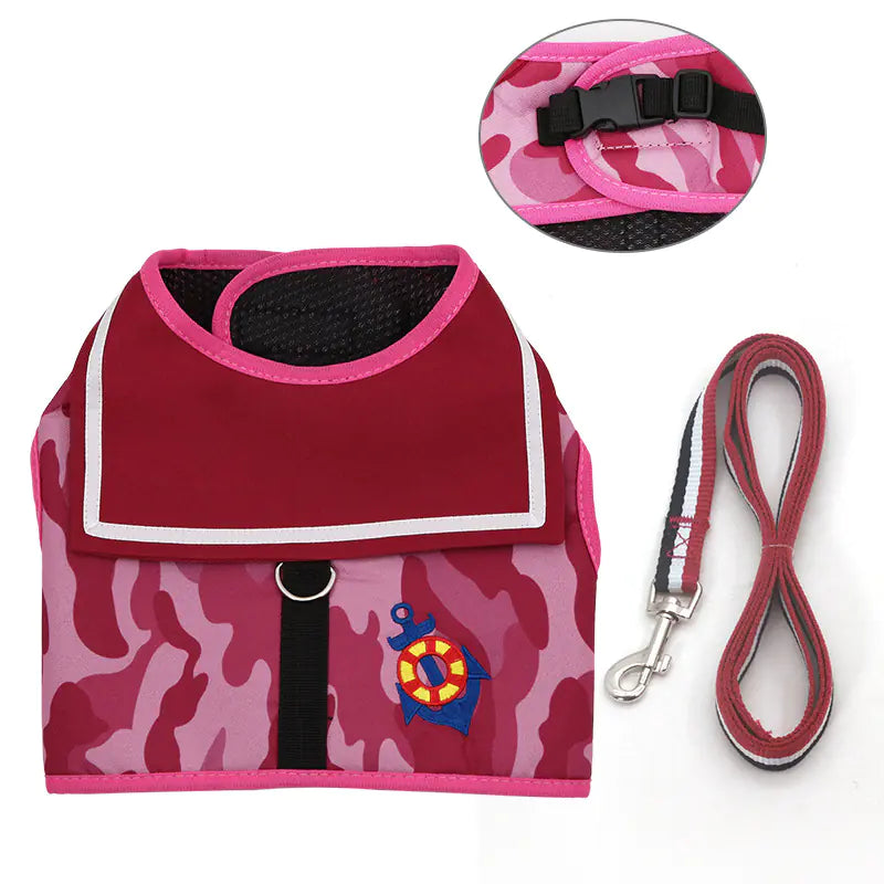 Dog Traction Rope with Chest Dog Traction Rope and Chest Harness Set for Small to XL Dogs – Adjustable Chest Harness with Matching Leash for Daily Walks Attachment