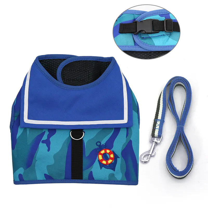 Dog Traction Rope with Chest Dog Traction Rope and Chest Harness Set for Small to XL Dogs – Adjustable Chest Harness with Matching Leash for Daily Walks Attachment