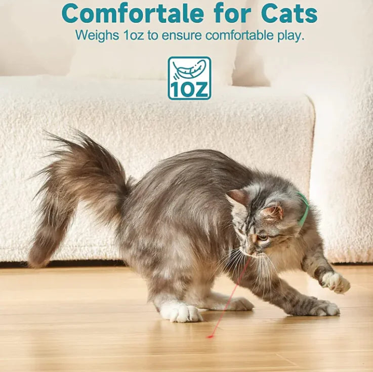 Automatic Laser Cat Toy Collar – Rechargeable Interactive Play Collar for Indoor Cats