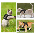 Adjustable Tactical Cat Harness with Leash – Escape-Resistant Vest Harness with Handle and Embroidered Patches (One Size)