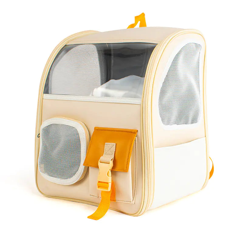 Portable Transparent Pet Backpack – Travel Carrier for Cats and Small Pets