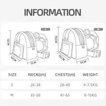 Dog Backpack Harness with Built-In Poop Bag Dispenser – Adjustable Reflective Harness for Walks, Hiking & Travel