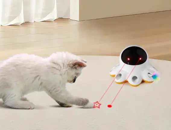 Electric Interactive Cat Toy – Automatic Motion Teaser with Rechargeable Battery