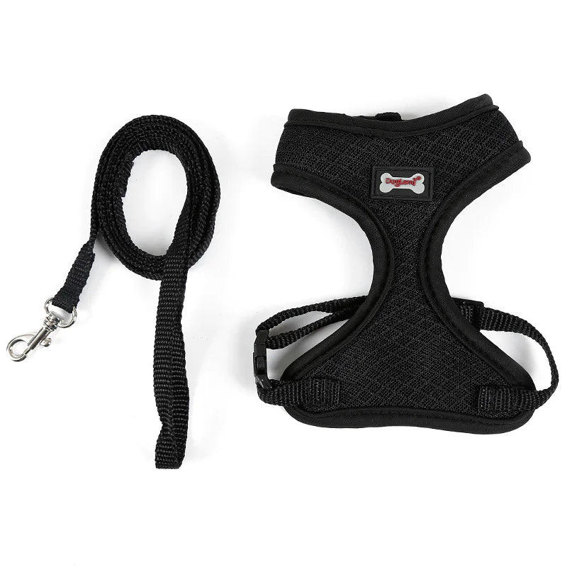 Escape-Resistant Cat Harness with Leash – Breathable Mesh Anti-Slip Harness for Walking & Outdoor Use