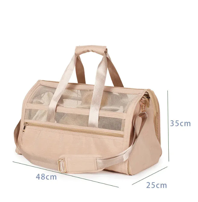 Large Capacity Pet Travel Bag – Soft-Sided Pet Carry Handbag