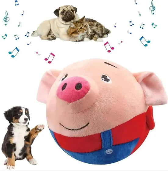 Interactive Squeaky Dog Toy with Motion & Sound – Battery Operated Plush Play Toy